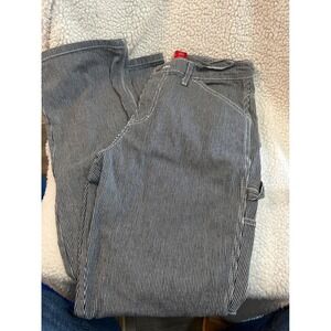Dickies Women's Hickory Stripe Carpenter Pants Size 5 27